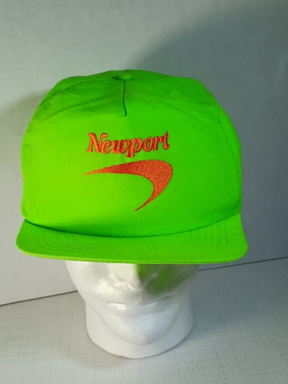 Vintage Newport Hat Cap Snapback Neon Nylon 90s Adjustable